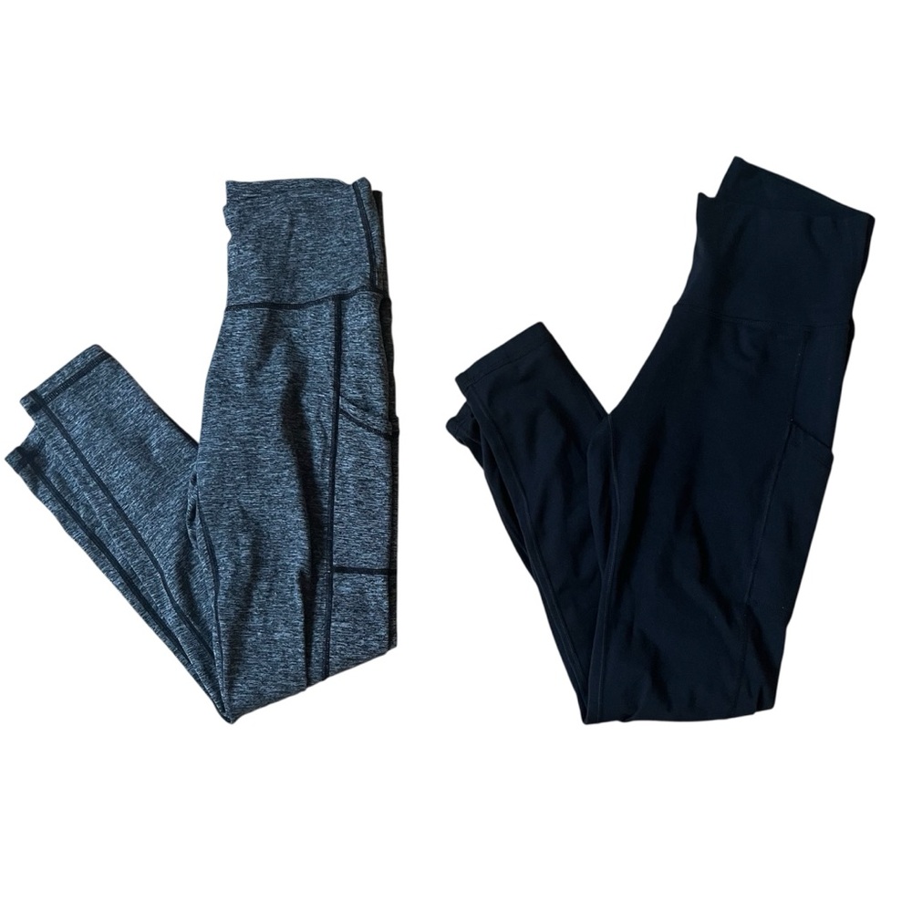 Lot of 2 Aerie Black Grey leggings with pockets size medium lounge comfy soft